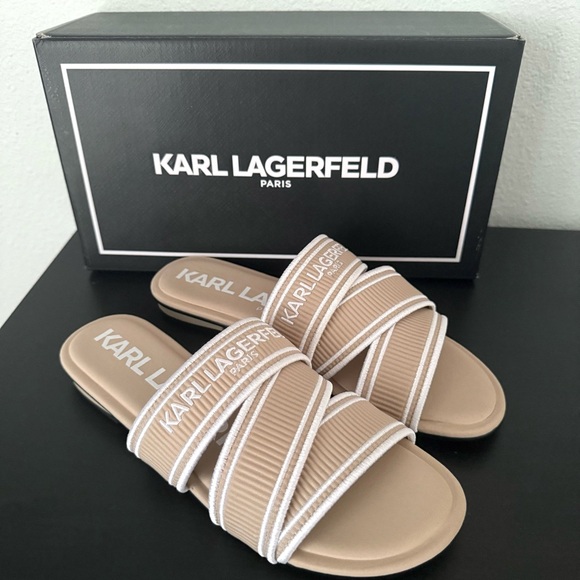 NIB KARL LAGERFELD PARIS Caitlyn Slide Sandal - Picture 3 of 5